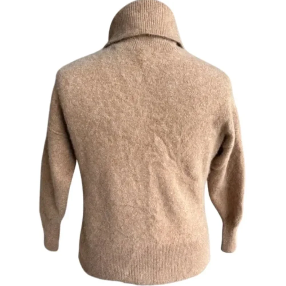 The Group by Babaton tan ribbed turtleneck cashmere sweater size M - Picture 4 of 10